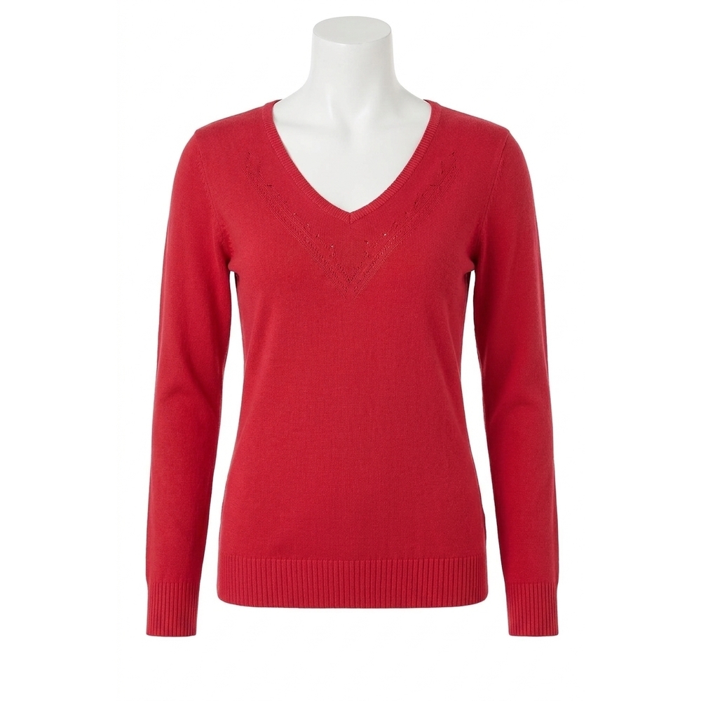 NEW FRENCH KYSS braided v-neck top in rose